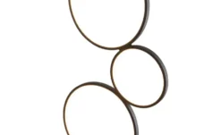 Trio LED-Stehleuchte, Schwarz, Kreise