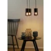 Trio Pendelleuchte, 3-flammig, Rauchglas schwarz