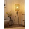 Trio Stehleuchte, 1-flammig, Sisal braun
