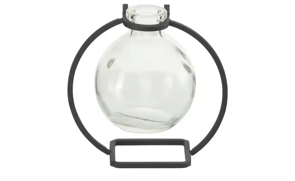 Vase mit Metallständer