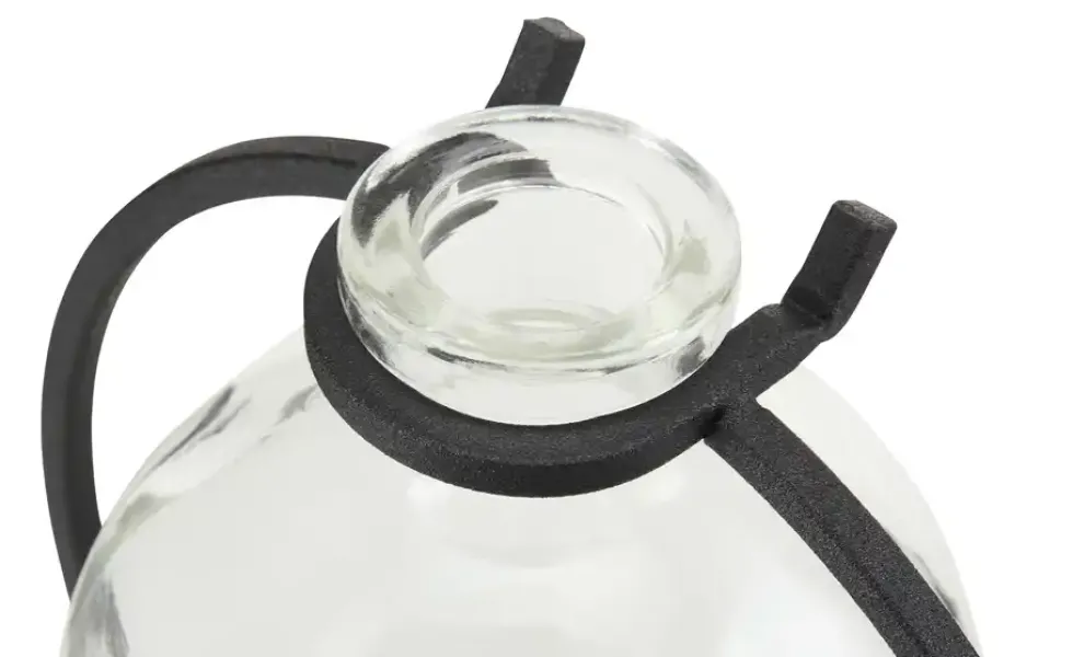 Vase mit Metallständer