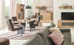 Wohnwert Massivholz-Esstisch mit Keramik Ardesia